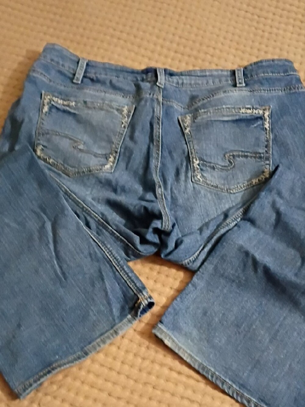 Silver Jeans Women's Medium Blue Flared Wide-Leg Jeans - Picture 5 of 6